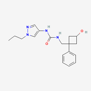 1-[(3-Hydroxy-1-phenylcyclobutyl)methyl]-3-(1-propylpyrazol-4-yl)urea