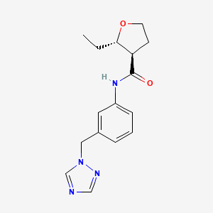 (2S,3R)-2-ethyl-N-[3-(1,2,4-triazol-1-ylmethyl)phenyl]oxolane-3-carboxamide