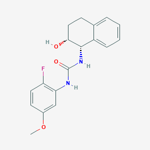 molecular formula C18H19FN2O3 B7345753 1-(2-fluoro-5-methoxyphenyl)-3-[(1S,2R)-2-hydroxy-1,2,3,4-tetrahydronaphthalen-1-yl]urea 