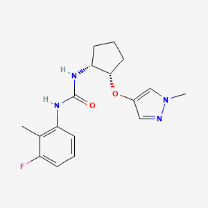 1-(3-fluoro-2-methylphenyl)-3-[(1R,2S)-2-(1-methylpyrazol-4-yl)oxycyclopentyl]urea