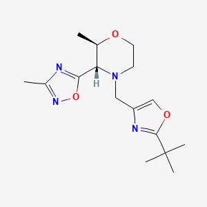 (2R,3S)-4-[(2-tert-butyl-1,3-oxazol-4-yl)methyl]-2-methyl-3-(3-methyl-1,2,4-oxadiazol-5-yl)morpholine