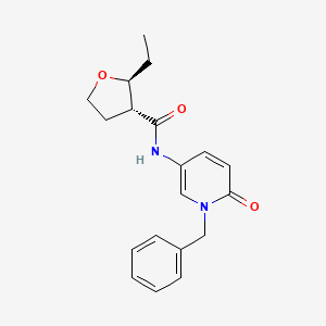 molecular formula C19H22N2O3 B7345796 (2S,3R)-N-(1-benzyl-6-oxopyridin-3-yl)-2-ethyloxolane-3-carboxamide 