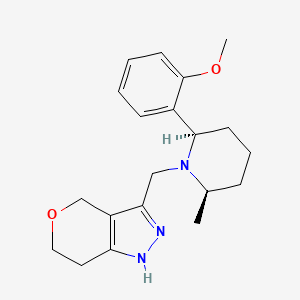 3-[[(2R,6R)-2-(2-methoxyphenyl)-6-methylpiperidin-1-yl]methyl]-1,4,6,7-tetrahydropyrano[4,3-c]pyrazole