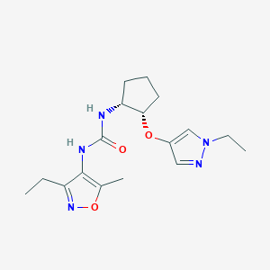 1-(3-ethyl-5-methyl-1,2-oxazol-4-yl)-3-[(1R,2S)-2-(1-ethylpyrazol-4-yl)oxycyclopentyl]urea