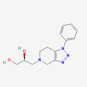 molecular formula C14H18N4O2 B7345841 (2S)-3-(1-phenyl-6,7-dihydro-4H-triazolo[4,5-c]pyridin-5-yl)propane-1,2-diol 