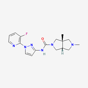 (3aS,6aR)-N-[1-(3-fluoropyridin-2-yl)pyrazol-3-yl]-2,3a-dimethyl-3,4,6,6a-tetrahydro-1H-pyrrolo[3,4-c]pyrrole-5-carboxamide