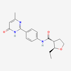 (2S,3R)-2-ethyl-N-[4-(4-methyl-6-oxo-1H-pyrimidin-2-yl)phenyl]oxolane-3-carboxamide