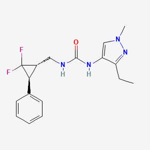 1-[[(1S,3S)-2,2-difluoro-3-phenylcyclopropyl]methyl]-3-(3-ethyl-1-methylpyrazol-4-yl)urea