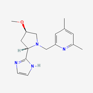 2-[[(2S,4R)-2-(1H-imidazol-2-yl)-4-methoxypyrrolidin-1-yl]methyl]-4,6-dimethylpyridine