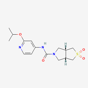 (3aS,6aR)-2,2-dioxo-N-(2-propan-2-yloxypyridin-4-yl)-1,3,3a,4,6,6a-hexahydrothieno[3,4-c]pyrrole-5-carboxamide