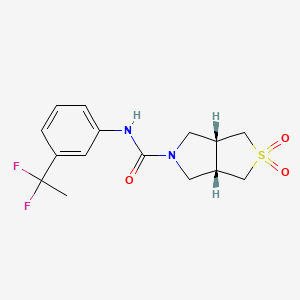 (3aS,6aR)-N-[3-(1,1-difluoroethyl)phenyl]-2,2-dioxo-1,3,3a,4,6,6a-hexahydrothieno[3,4-c]pyrrole-5-carboxamide