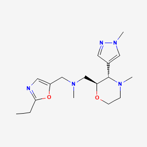 N-[(2-ethyl-1,3-oxazol-5-yl)methyl]-N-methyl-1-[(2S,3S)-4-methyl-3-(1-methylpyrazol-4-yl)morpholin-2-yl]methanamine