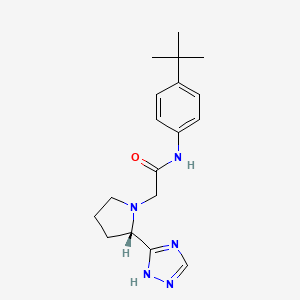 N-(4-tert-butylphenyl)-2-[(2S)-2-(1H-1,2,4-triazol-5-yl)pyrrolidin-1-yl]acetamide