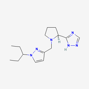 5-[(2S)-1-[(1-pentan-3-ylpyrazol-3-yl)methyl]pyrrolidin-2-yl]-1H-1,2,4-triazole