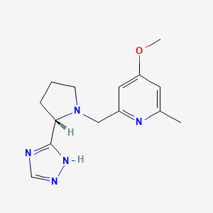 4-methoxy-2-methyl-6-[[(2S)-2-(1H-1,2,4-triazol-5-yl)pyrrolidin-1-yl]methyl]pyridine