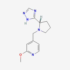 2-methoxy-4-[[(2S)-2-(1H-1,2,4-triazol-5-yl)pyrrolidin-1-yl]methyl]pyridine