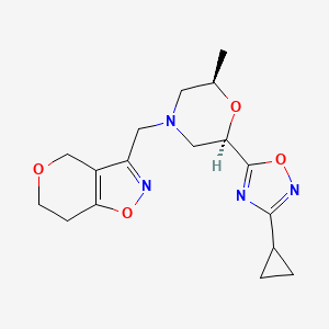 3-[[(2R,6R)-2-(3-cyclopropyl-1,2,4-oxadiazol-5-yl)-6-methylmorpholin-4-yl]methyl]-6,7-dihydro-4H-pyrano[3,4-d][1,2]oxazole