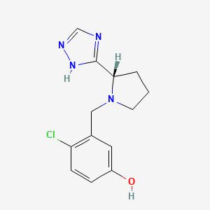 4-chloro-3-[[(2S)-2-(1H-1,2,4-triazol-5-yl)pyrrolidin-1-yl]methyl]phenol