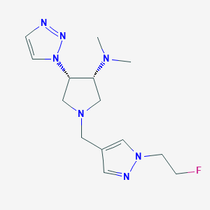 (3R,4S)-1-[[1-(2-fluoroethyl)pyrazol-4-yl]methyl]-N,N-dimethyl-4-(triazol-1-yl)pyrrolidin-3-amine