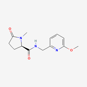 (2R)-N-[(6-methoxypyridin-2-yl)methyl]-1-methyl-5-oxopyrrolidine-2-carboxamide