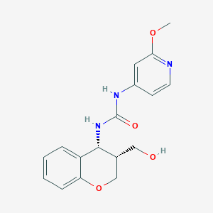 1-[(3R,4R)-3-(hydroxymethyl)-3,4-dihydro-2H-chromen-4-yl]-3-(2-methoxypyridin-4-yl)urea