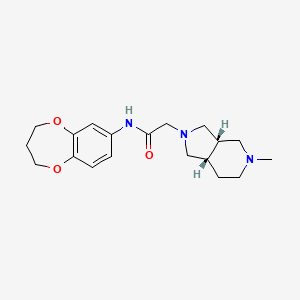 2-[(3aS,7aS)-5-methyl-3,3a,4,6,7,7a-hexahydro-1H-pyrrolo[3,4-c]pyridin-2-yl]-N-(3,4-dihydro-2H-1,5-benzodioxepin-7-yl)acetamide