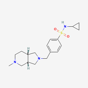 4-[[(3aS,7aS)-5-methyl-3,3a,4,6,7,7a-hexahydro-1H-pyrrolo[3,4-c]pyridin-2-yl]methyl]-N-cyclopropylbenzenesulfonamide