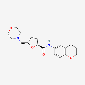 (2S,5R)-N-(3,4-dihydro-2H-chromen-6-yl)-5-(morpholin-4-ylmethyl)oxolane-2-carboxamide