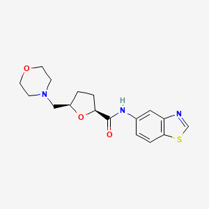 (2S,5R)-N-(1,3-benzothiazol-5-yl)-5-(morpholin-4-ylmethyl)oxolane-2-carboxamide