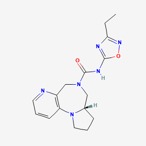 (6S)-N-(3-ethyl-1,2,4-oxadiazol-5-yl)-2,8,11-triazatricyclo[8.4.0.02,6]tetradeca-1(10),11,13-triene-8-carboxamide