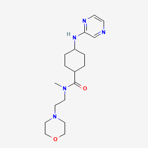 molecular formula C18H29N5O2 B7346194 N-methyl-N-(2-morpholin-4-ylethyl)-4-(pyrazin-2-ylamino)cyclohexane-1-carboxamide 