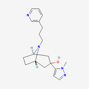 (1S,5R)-3-(2-methylpyrazol-3-yl)-8-(3-pyridin-3-ylpropyl)-8-azabicyclo[3.2.1]octan-3-ol