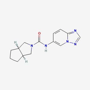 (3aS,6aR)-N-([1,2,4]triazolo[1,5-a]pyridin-6-yl)-3,3a,4,5,6,6a-hexahydro-1H-cyclopenta[c]pyrrole-2-carboxamide