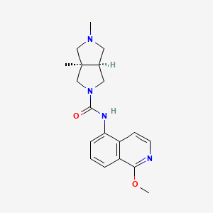 molecular formula C19H24N4O2 B7346223 (3aR,6aS)-N-(1-methoxyisoquinolin-5-yl)-2,3a-dimethyl-3,4,6,6a-tetrahydro-1H-pyrrolo[3,4-c]pyrrole-5-carboxamide 