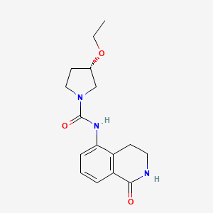 (3S)-3-ethoxy-N-(1-oxo-3,4-dihydro-2H-isoquinolin-5-yl)pyrrolidine-1-carboxamide