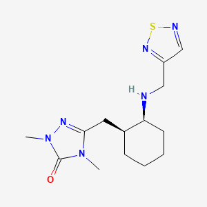 2,4-dimethyl-5-[[(1S,2S)-2-(1,2,5-thiadiazol-3-ylmethylamino)cyclohexyl]methyl]-1,2,4-triazol-3-one