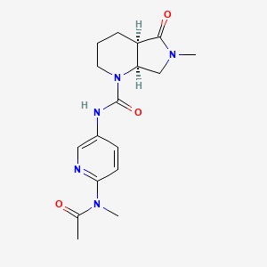 molecular formula C17H23N5O3 B7346239 (4aR,7aS)-N-[6-[acetyl(methyl)amino]pyridin-3-yl]-6-methyl-5-oxo-2,3,4,4a,7,7a-hexahydropyrrolo[3,4-b]pyridine-1-carboxamide 