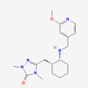 5-[[(1R,2R)-2-[(2-methoxypyridin-4-yl)methylamino]cyclohexyl]methyl]-2,4-dimethyl-1,2,4-triazol-3-one