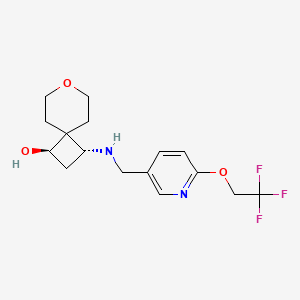 (1R,3R)-1-[[6-(2,2,2-trifluoroethoxy)pyridin-3-yl]methylamino]-7-oxaspiro[3.5]nonan-3-ol