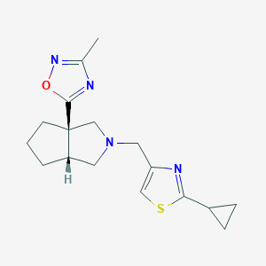 5-[(3aR,6aR)-2-[(2-cyclopropyl-1,3-thiazol-4-yl)methyl]-1,3,4,5,6,6a-hexahydrocyclopenta[c]pyrrol-3a-yl]-3-methyl-1,2,4-oxadiazole