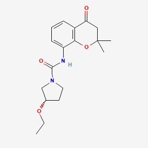 (3S)-N-(2,2-dimethyl-4-oxo-3H-chromen-8-yl)-3-ethoxypyrrolidine-1-carboxamide