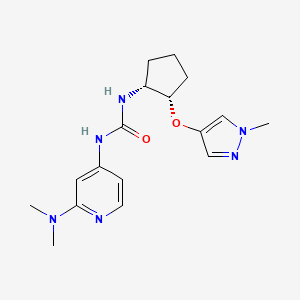 1-[2-(dimethylamino)pyridin-4-yl]-3-[(1R,2S)-2-(1-methylpyrazol-4-yl)oxycyclopentyl]urea