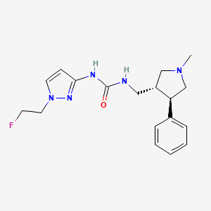 1-[1-(2-fluoroethyl)pyrazol-3-yl]-3-[[(3R,4R)-1-methyl-4-phenylpyrrolidin-3-yl]methyl]urea