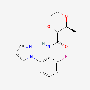 (2S,3S)-N-(2-fluoro-6-pyrazol-1-ylphenyl)-3-methyl-1,4-dioxane-2-carboxamide