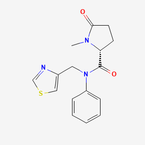 (2R)-1-methyl-5-oxo-N-phenyl-N-(1,3-thiazol-4-ylmethyl)pyrrolidine-2-carboxamide