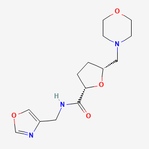 (2S,5R)-5-(morpholin-4-ylmethyl)-N-(1,3-oxazol-4-ylmethyl)oxolane-2-carboxamide