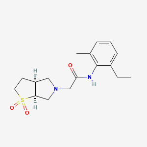 2-[(3aS,6aS)-1,1-dioxo-2,3,3a,4,6,6a-hexahydrothieno[2,3-c]pyrrol-5-yl]-N-(2-ethyl-6-methylphenyl)acetamide