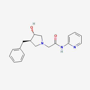 2-[(3R,4S)-3-benzyl-4-hydroxypyrrolidin-1-yl]-N-pyridin-2-ylacetamide