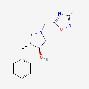 (3S,4R)-4-benzyl-1-[(3-methyl-1,2,4-oxadiazol-5-yl)methyl]pyrrolidin-3-ol