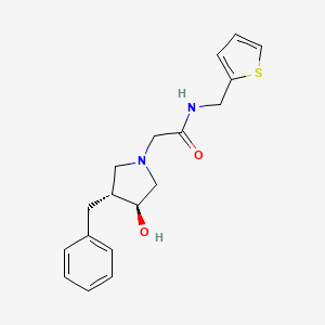 2-[(3R,4S)-3-benzyl-4-hydroxypyrrolidin-1-yl]-N-(thiophen-2-ylmethyl)acetamide